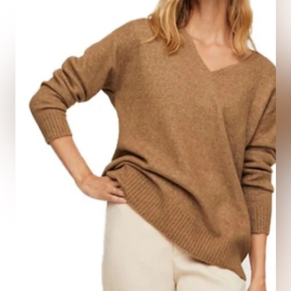 Mango Canadav Sweater in Caramel